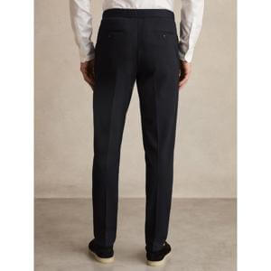 REISS Gerrard Stretch-Piqué Drawstring Trousers
